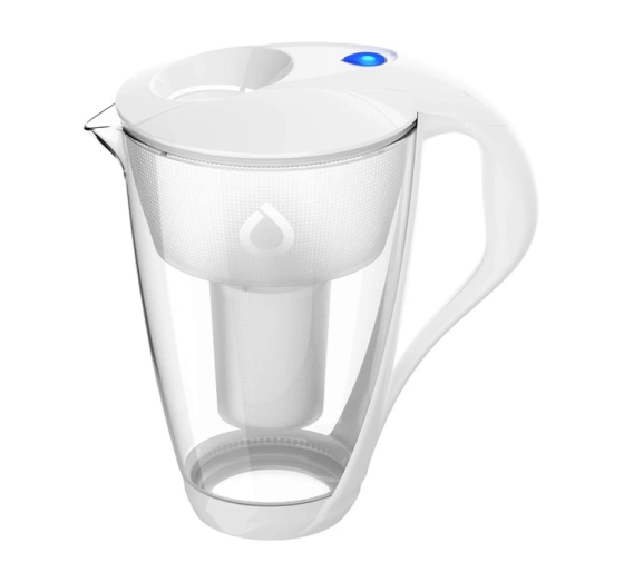 Dafi Crystal LED szklany dzbanek filtrujący 2 l Biały wkład Classic