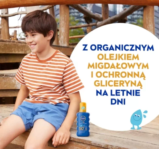 NIVEA SUN Kids Protect & Moisture balsam do opalania w sprayu dla dzieci SPF50 200 ml