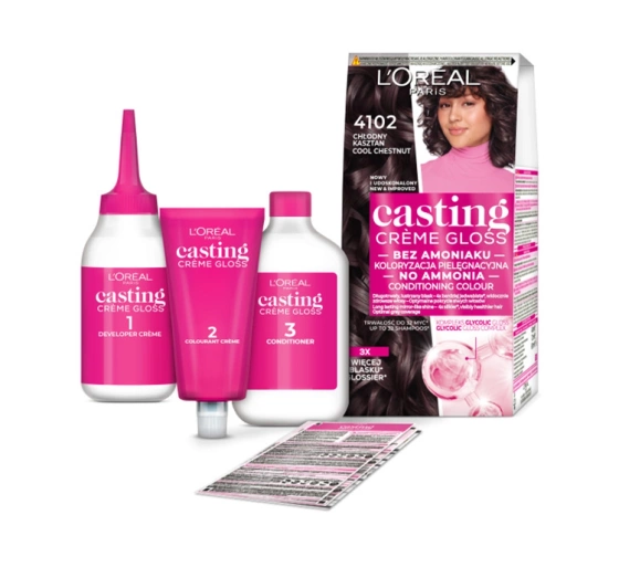 L'Oréal Paris Casting Creme Gloss farba do włosów 4102 Chłodny kasztan