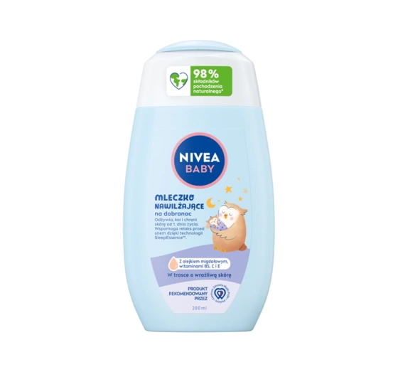 NIVEA BABY mleczko nawilżające na dobranoc dla dzieci 200 ml