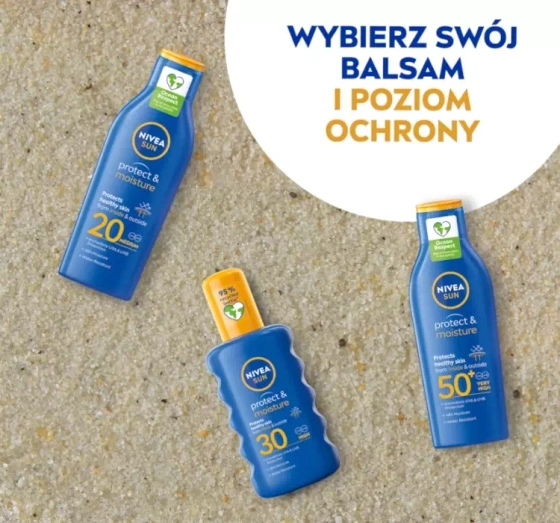 NIVEA SUN Protect&Moisture nawilżający balsam do opalania SPF30 200 ml