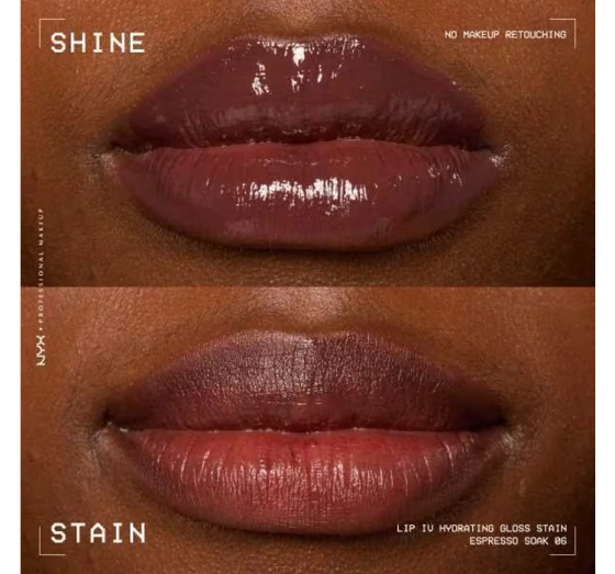 NYX Professional Makeup Lip IV Hydrating Gloss Serum błyszczyk do ust 06 Espresso Soak 5 ml