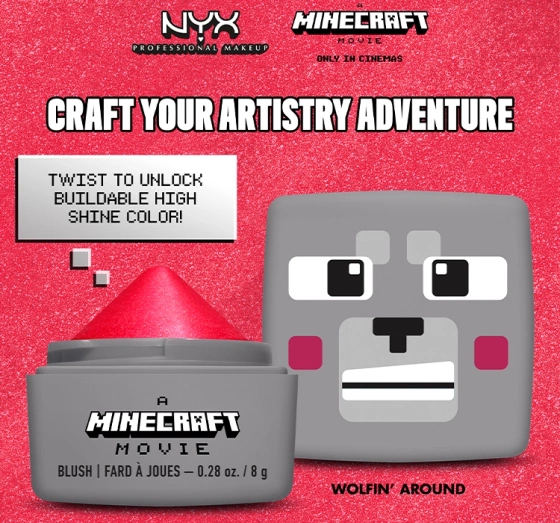 NYX Professional Makeup × A Minecraft Movie kremowy róż do policzków 06 Wolfin' Around 8 g