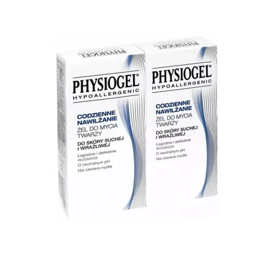 Physiogel Hypoallergenic Codzienne Nawilżanie żel do mycia twarzy dla skóry suchej 2 x 150 ml