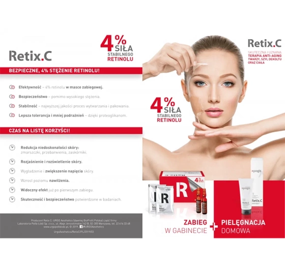 RETIX C ZABIEG ANTI-AGING Z RETINOLEM I WITAMINĄ C 5x2ML 5x4G