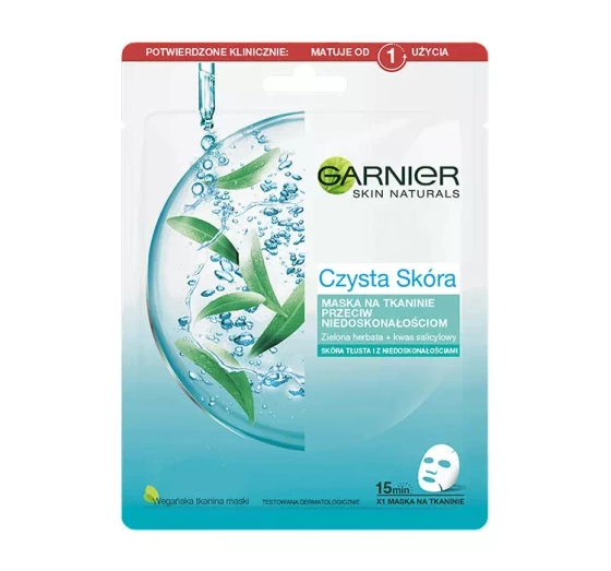 Garnier Pure Active maska na tkaninie przeciw niedoskonałościom 1 sztuka