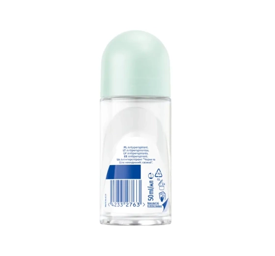 NIVEA Black&White Invisible Fresh antyperspirant roll-on dla kobiet 50 ml