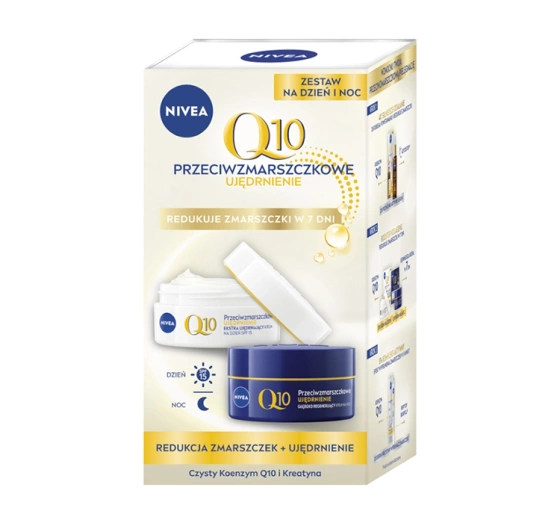 NIVEA Q10 Ujędrnienie Przeciwzmarszczkowy zestaw krem na dzień 50 ml krem na noc 50 ml