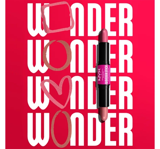 NYX Professional Makeup Wonder Stick dwustronny róż do policzków 01 Light Peach Baby Pink 2 x 4 g