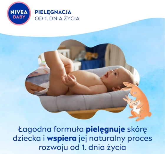 NIVEA BABY Soft&Cream chusteczki nawilżane biodegradowalne 4 x 57 sztuk