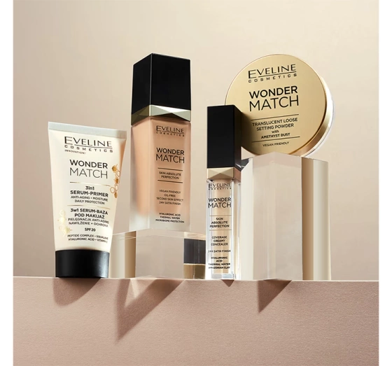 Eveline Cosmetics Wonder Match 3w1 serum-baza pod makijaż z filtrem SPF20 30 ml