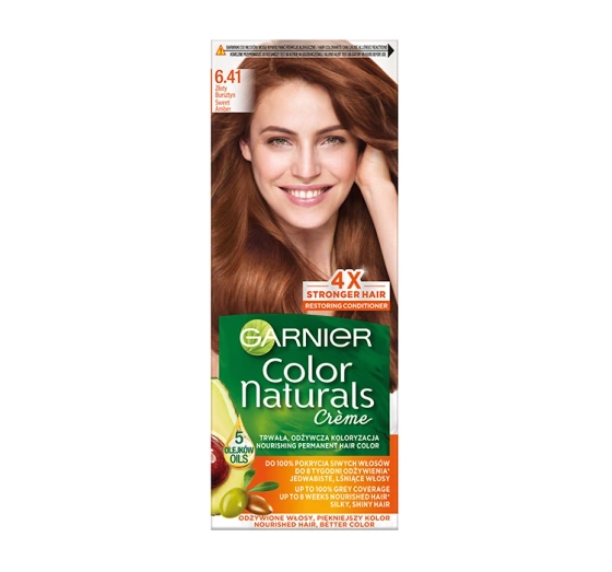 Garnier Color Naturals trwała farba do włosów 6.41 Złoty Bursztyn