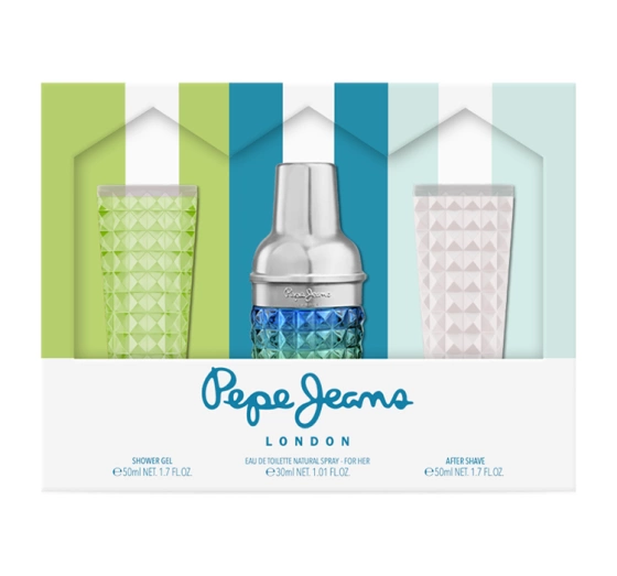 Pepe Jeans Cocktail Edition for Him woda toaletowa spray 30 ml żel 50 ml balsam po goleniu 50 ml