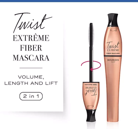 Bourjois Twist Extreme Fiber tusz do rzęs 24 Black 8 ml