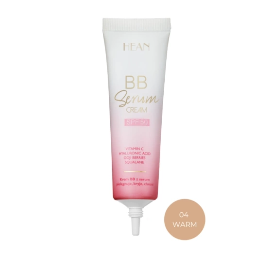 Hean BB Serum rozświetlający krem BB do twarzy SPF50 04 Warm 30 ml