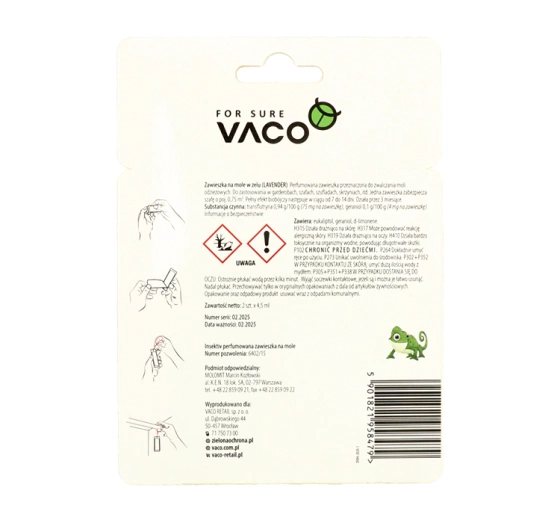 Vaco Lavender zawieszka na mole ubraniowe 2 sztuki