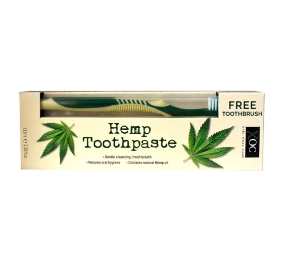Xpel Xoc Hemp Toothpaste pasta do zębów z olejkiem konopi 100ml szczoteczka