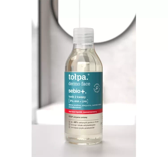 TOŁPA DERMO FACE SEBIO TONIK 2 KWASY AHA LHA 200ML