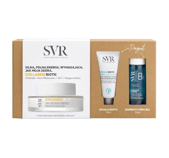 SVR [Collagen] Biotic zestaw do pielęgnacji twarzy krem 50 ml żel 15 ml esencja 30 ml
