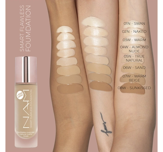 NAM Smart Flawless Foundation kryjący podkład do twarzy 01N Swan 30 ml
