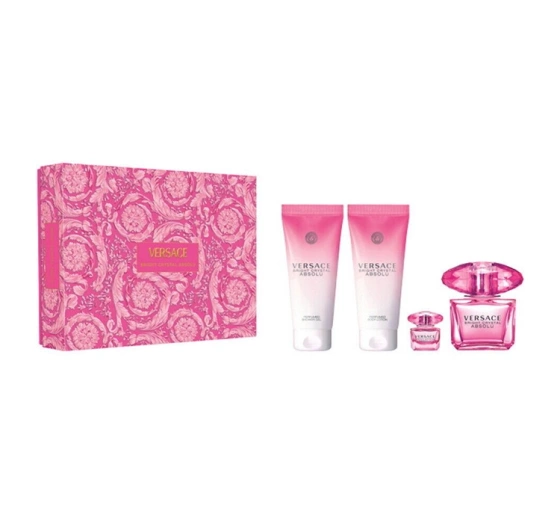 Versace Bright Crystal Absolu woda perfumowana spray 90 ml 5 ml żel pod prysznic 100 ml balsam do ciała 100 ml