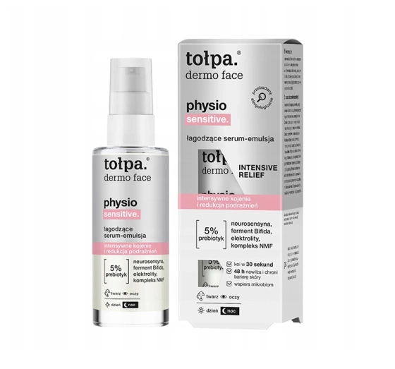 Tołpa Dermo Face Physio Sensitive łagodzące serum-emulsja do cery wrażliwej 45 ml