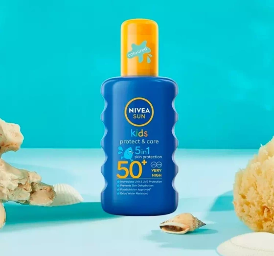 NIVEA SUN Kids Protect & Moisture balsam do opalania w sprayu dla dzieci SPF50 200 ml