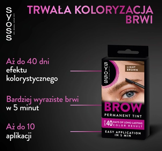 Syoss Brow zestaw do permanentnego koloryzowania brwi Jasny Brąz