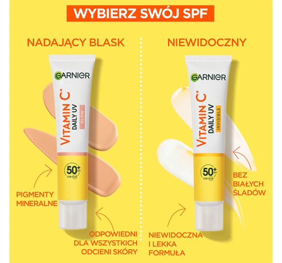 Garnier Vitamin C Daily UV rozświetlający fluid do twarzy SPF50 Glow 40 ml
