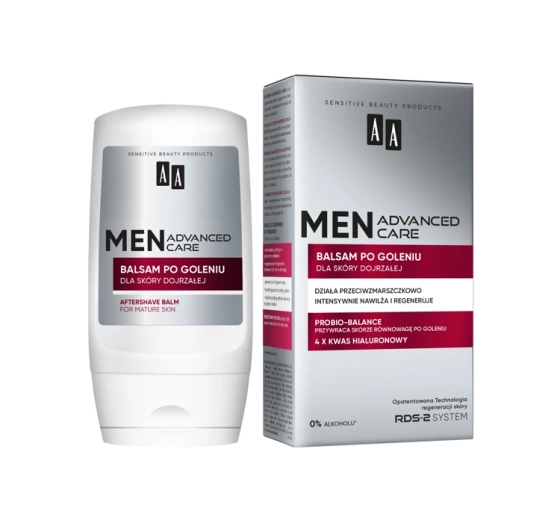 AA Men Advanced Care przeciwzmarszczkowy balsam po goleniu dla skóry dojrzałej 100 ml