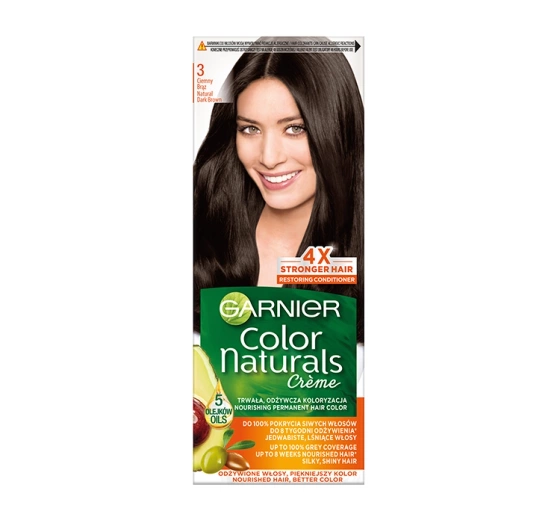 Garnier Color Naturals trwała farba do włosów 3 Ciemny Brąz