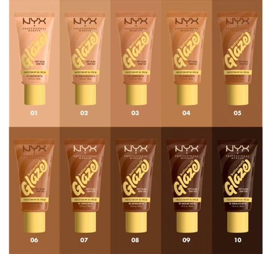 NYX Professional Makeup Buttermelt Glaze podkład w kremie SPF30 08 Nutmeg Butta 30 ml