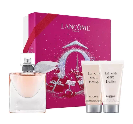 Lancôme La Vie Est Belle woda perfumowana spray 50 ml żel pod prysznic 50 ml balsam do ciała 50 ml