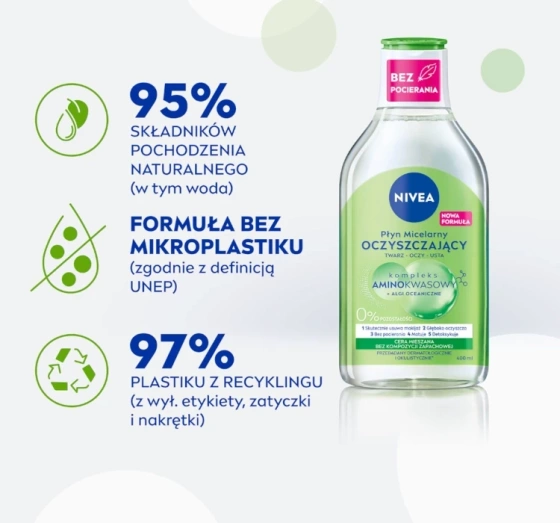 NIVEA oczyszczający płyn micelarny do twarzy 400 ml