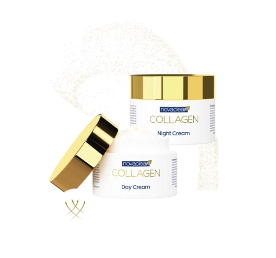 Novaclear Collagen zestaw kosmetyków do pielęgnacji twarzy krem na dzień 50 ml krem na noc 50 ml