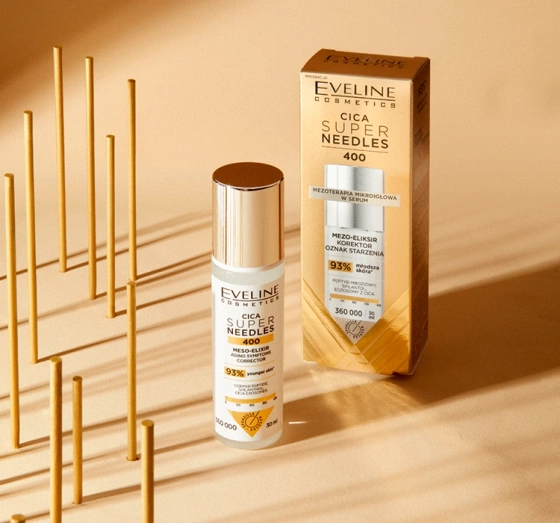 Eveline Cosmetics Super Needles Cica 400 mezo-eliksir korektor oznak starzenia 30 ml