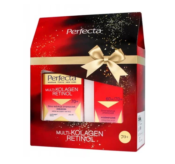 PERFECTA MULTI-KOLAGEN RETINOL ZESTAW DO PIELĘGNACJI 70 KREM NA DZIEŃ I NOC KREM POD OCZY