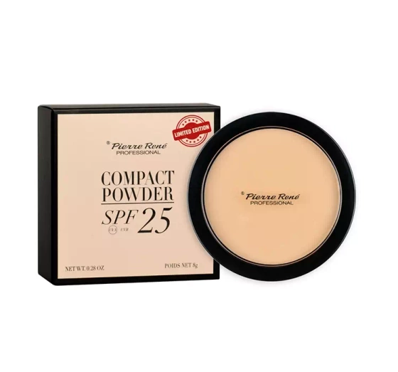 Pierre Rene Compact Powder SPF 25 prasowany puder do twarzy 102 Warm Ivory 8g