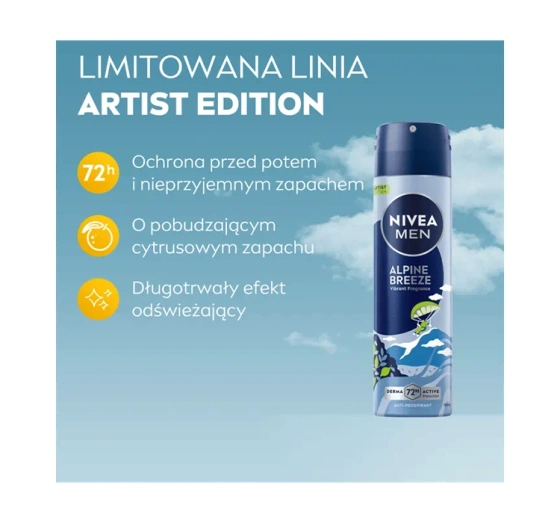 NIVEA MEN Alpine Breeze antyperspirant w sprayu dla mężczyzn 150 ml