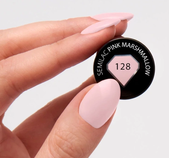 Semilac Unique lakier hybrydowy 128 Pink Marshmallow 7 ml