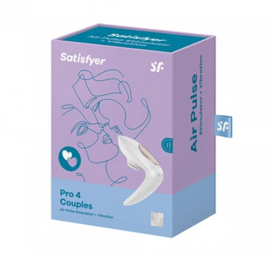 Satisfyer Pro 4 Couples wibrator dla par stymulujący łechtaczkę Biały
