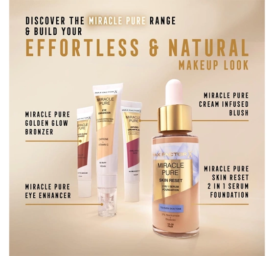 Max Factor Miracle Pure kremowy bronzer do twarzy 001 Light To Medium 15 ml