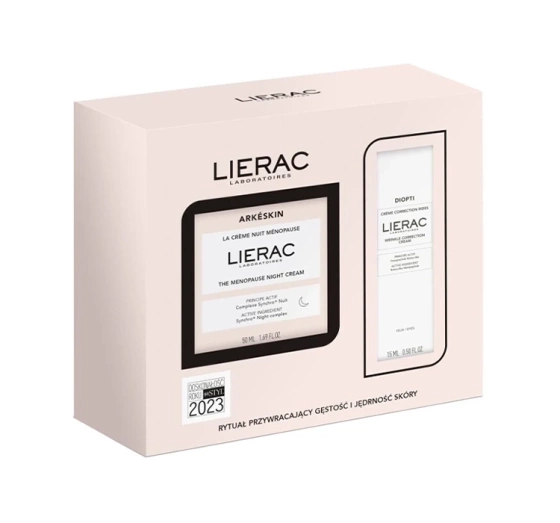 Lierac zestaw kosmetyków do pielęgnacji cery dojrzałej krem na noc 50 ml krem pod oczy 15 ml