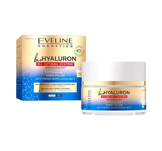 Eveline Cosmetics Biohyaluron 3 x Retinol System 50 liftingujący krem-filler silnie odmładzający 50 ml