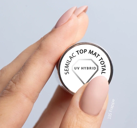 Semilac Top Mat Total No Wipe matowy top hybrydowy bez przemywania 7 ml
