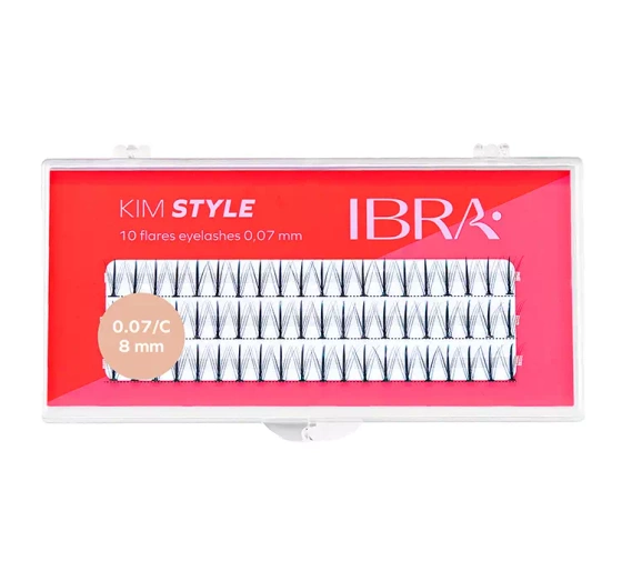 Ibra Kim Style sztuczne rzęsy kępki czarne 8mm