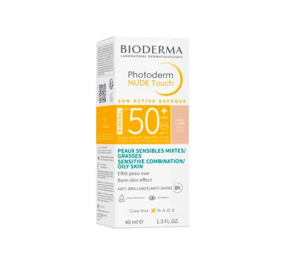 Bioderma Photoderm Nude Touch Mineral podkład mineralny z efektem nude SPF50 Very Light 40 ml