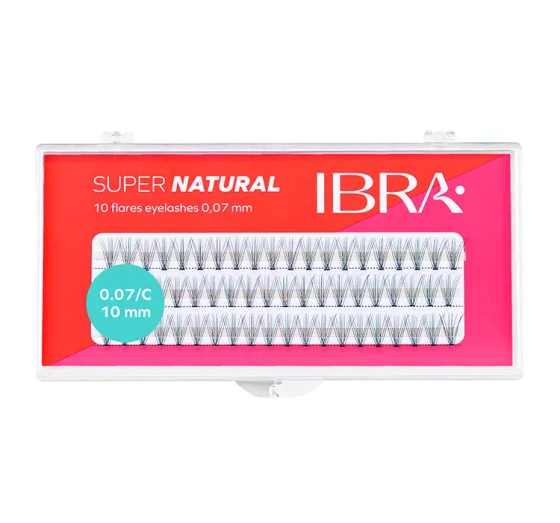 IBRA SZTUCZNE RZĘSY NATURALS KĘPKI C0,07 10MM