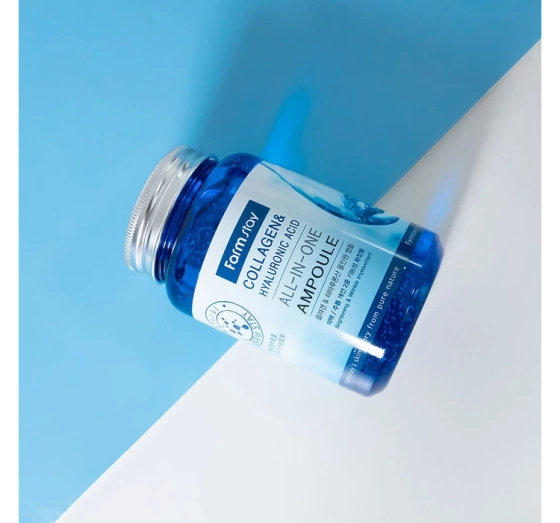 Farmstay Collagen&Hyaluronic Acid serum ampułka do twarzy z kwasem hialuronowym i kolagenem 250 ml