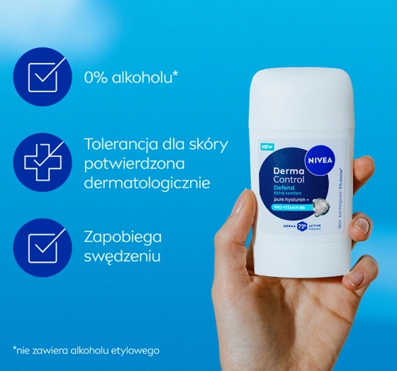 NIVEA Derma Control antyperspirant w sztyfcie dla kobiet Defend 50 ml